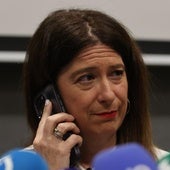 Leire Díez, exmilitante socialista, durante la comparecencia de este miércoles en Madrid