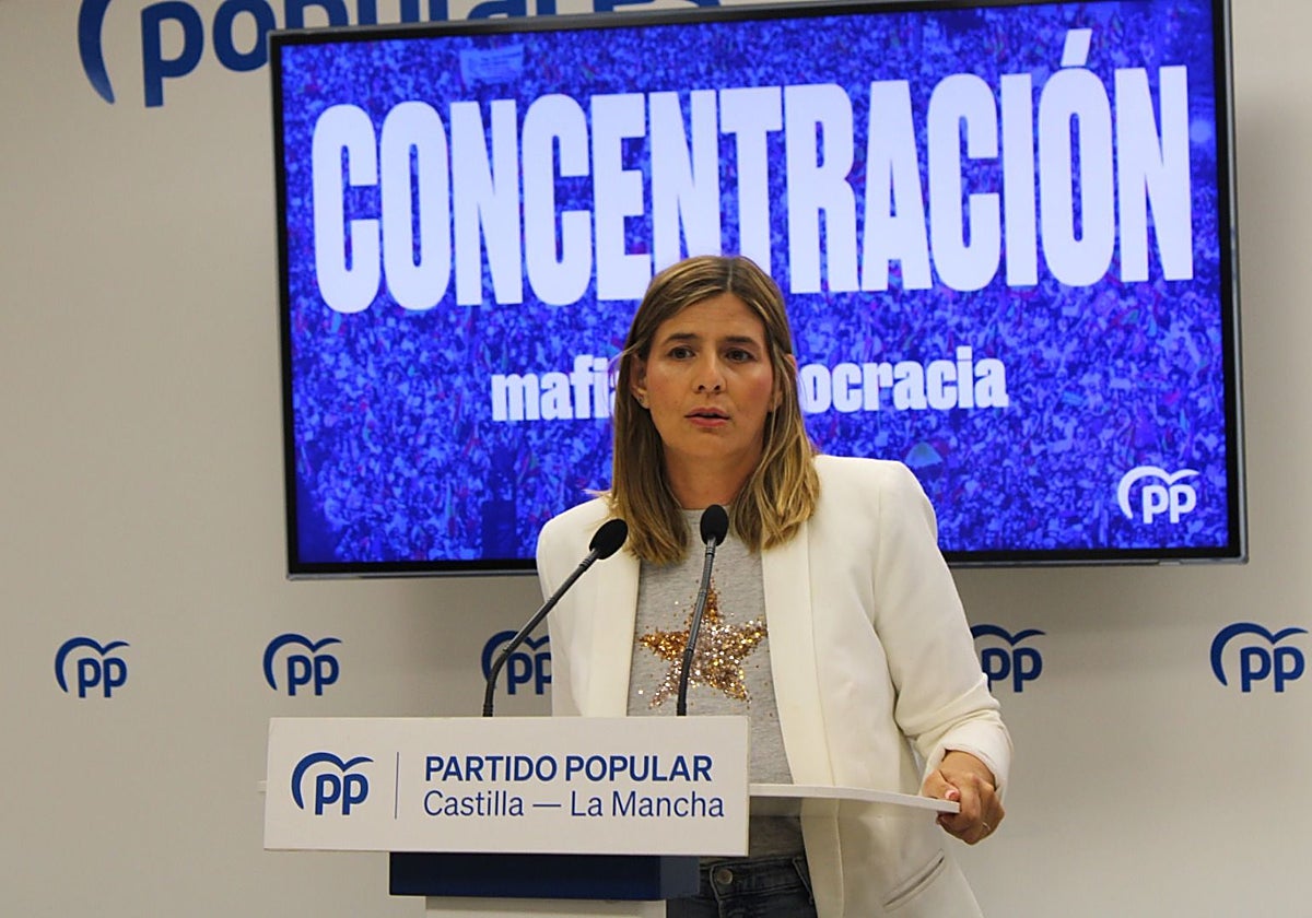 Carolina Agudo, este viernes, en su comparecencia ante los medios de comunicación