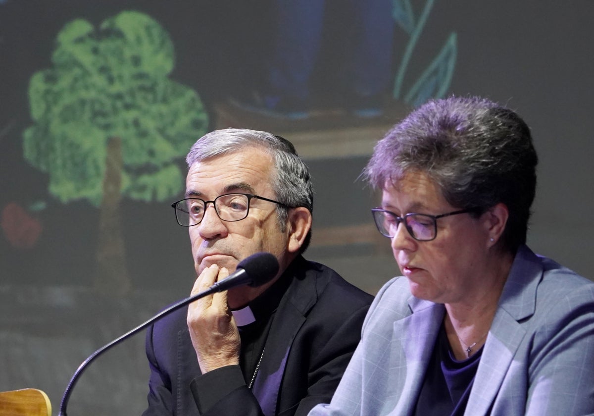 El presidente de la Conferencia Episcopal Española y arzobispo de Valladolid, Luis Argüello, en la asamblea de Escuelas Católicas de Castilla y León