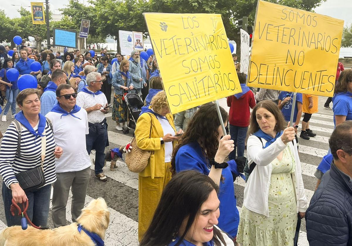 La manifestación de Santander por la normativa de bienestar animal.