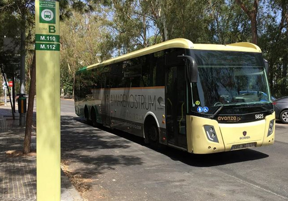 Autobús de la red de transporte de la Junta de Andalucía