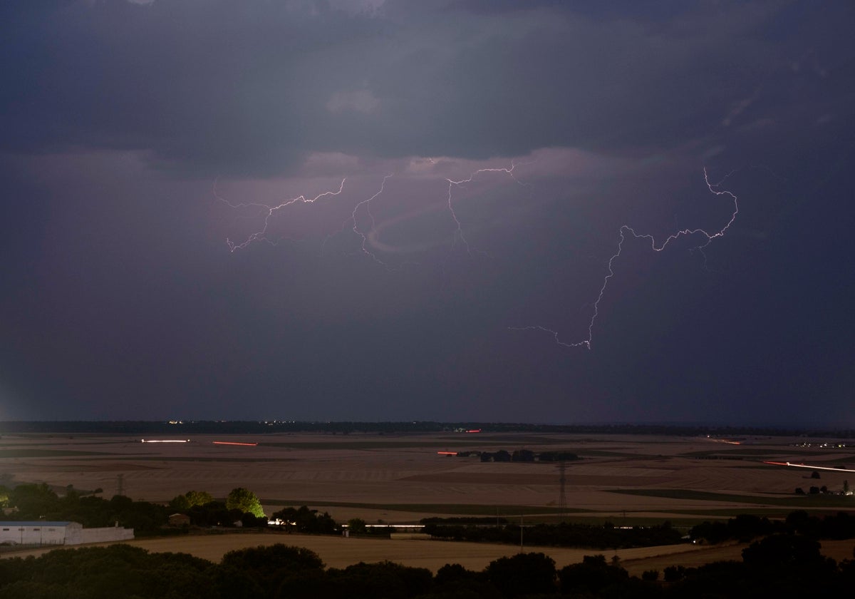 Tormenta en Salamanca, en una imagen de archivo