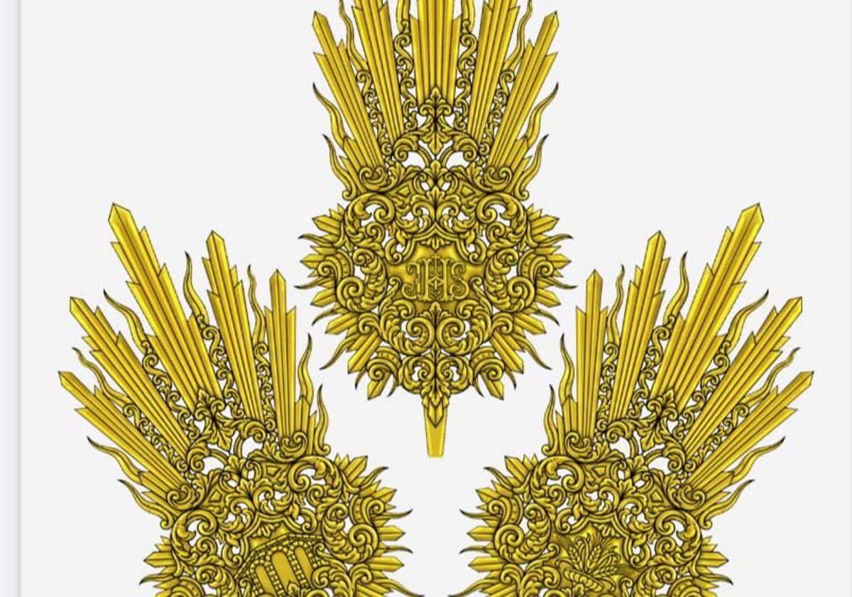 Diseño de Rafael de Rueda de las potencias de Nuestro Padre Jesús Cautivo