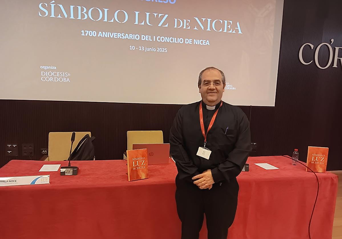 Antonio Javier Reyes, este martes en la jornada inaugural del congreso 'Símbolo, luz de Nicea'