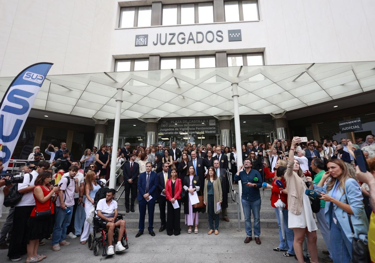 Protesta de jueces y fiscales en los juzgados de Plaza de Castilla