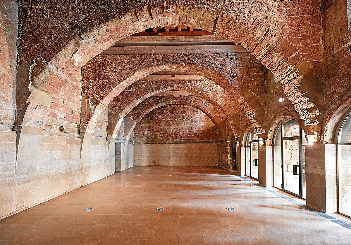 Aspecto actual de la sala capitular del Real Monasterio de Santa María de Sijena, térmica y medioambientalmente preparada para recuperar las pinturas arrancadas