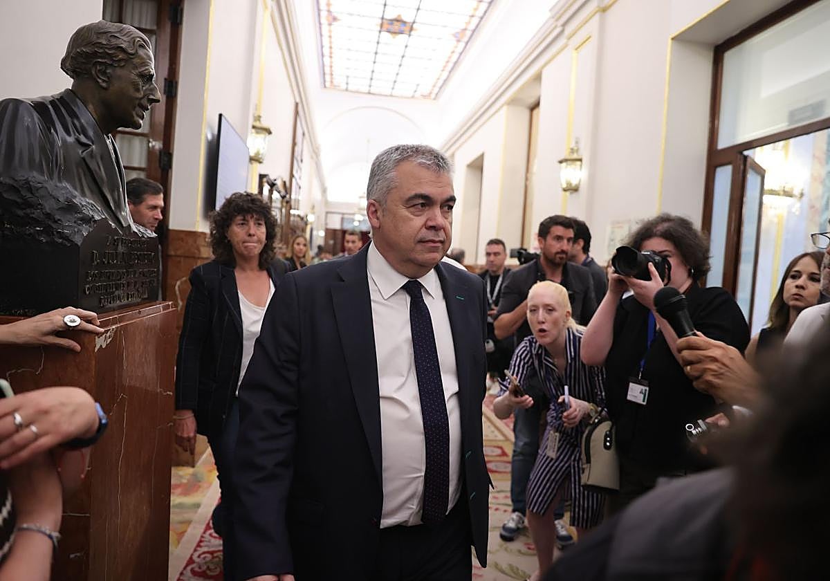 Santos Cerdán, este jueves, en el Congreso