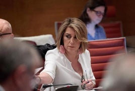 Susana Díaz exige que Santos Cerdán «dé la cara» y que se «depuren responsabilidades en las urnas»