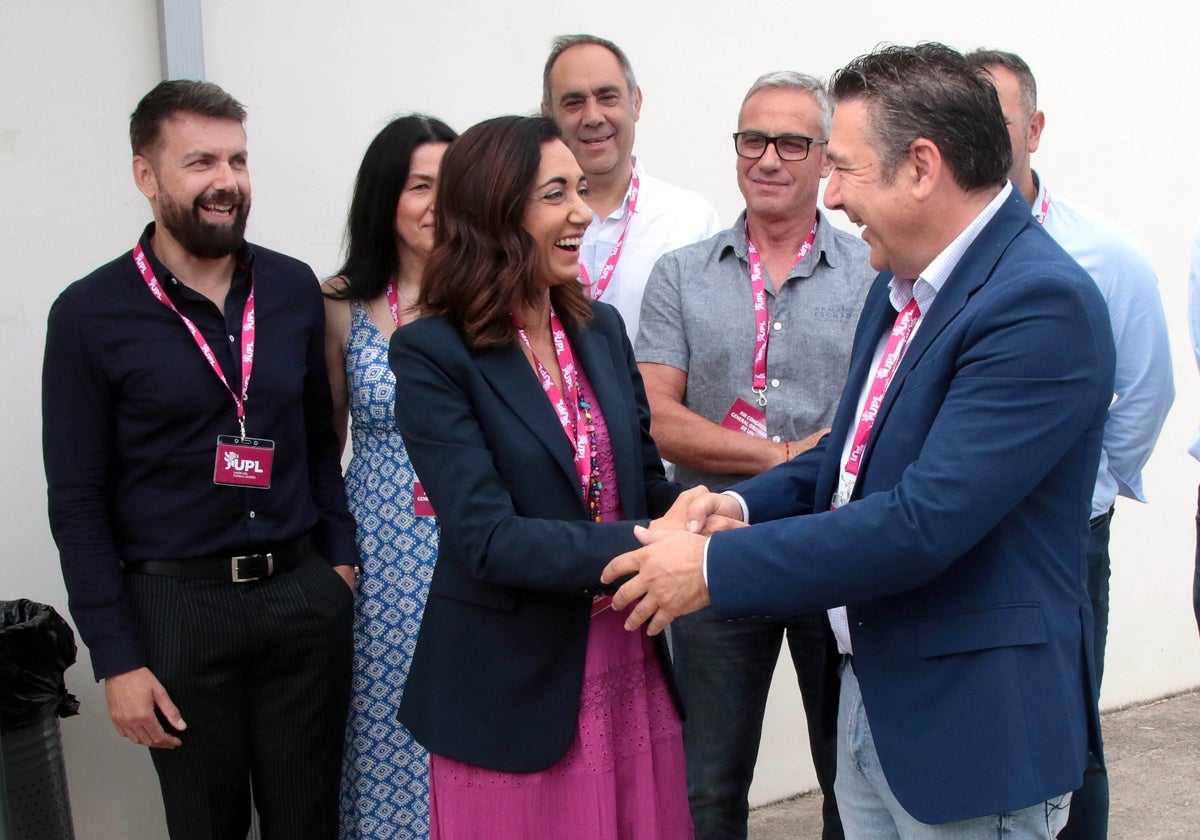 Alicia Gallego y Luis Mariano Santos, este sábado en el Congreso de UPL