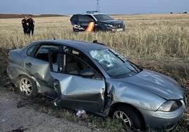 La Policía y el coche de los delincuentes, donde acabó la persecución