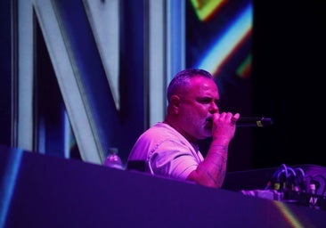 Juan Magán, durante el concierto en el Arenal