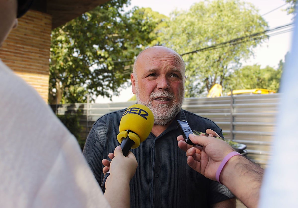 Txema Fernández durante la rueda de prensa en Toledo