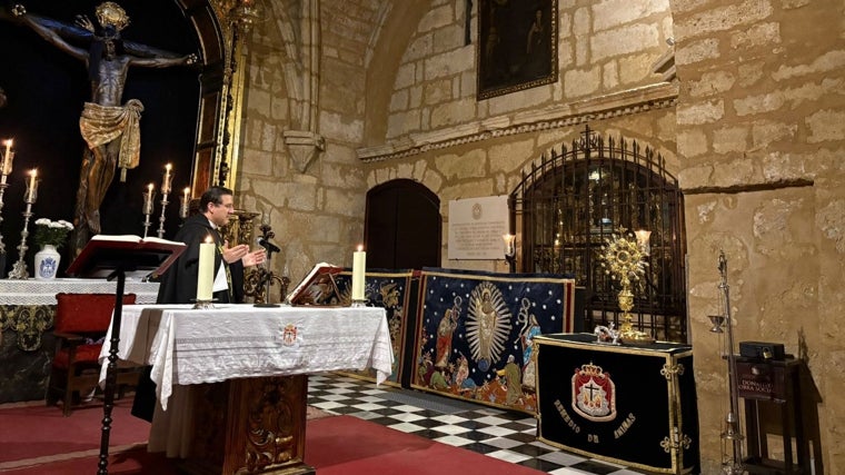 Rafael Rabasco, durante la bendición de los estrenos, este lunes
