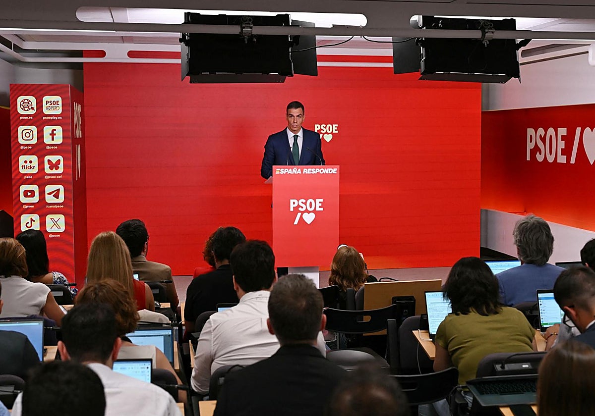 Imagen del presidente del Gobierno, Pedro Sánchez