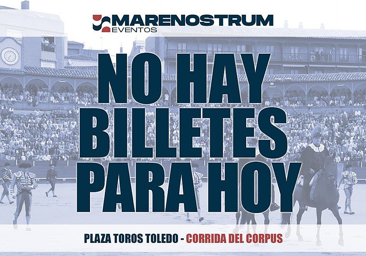 Expectación máxima para la corrida del Corpus de Toledo, que agota las entradas con antelación por primera vez desde 2009