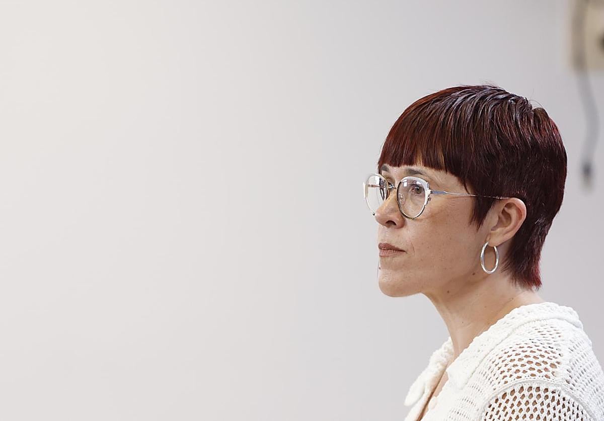 La diputada de Més Compromís, Águeda Micó, este martes, en rueda de prensa