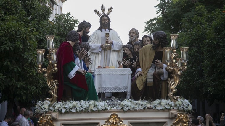 El misterio de la Sagrada Cena, en la procesión del Corpus del año pasado