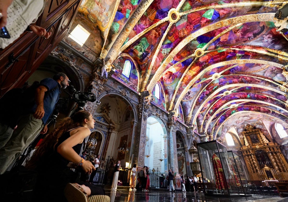 Imagen del espectáculo La Luz de San Nicolás, en la parroquia conocida como la 'Capilla Sixtina Valenciana'