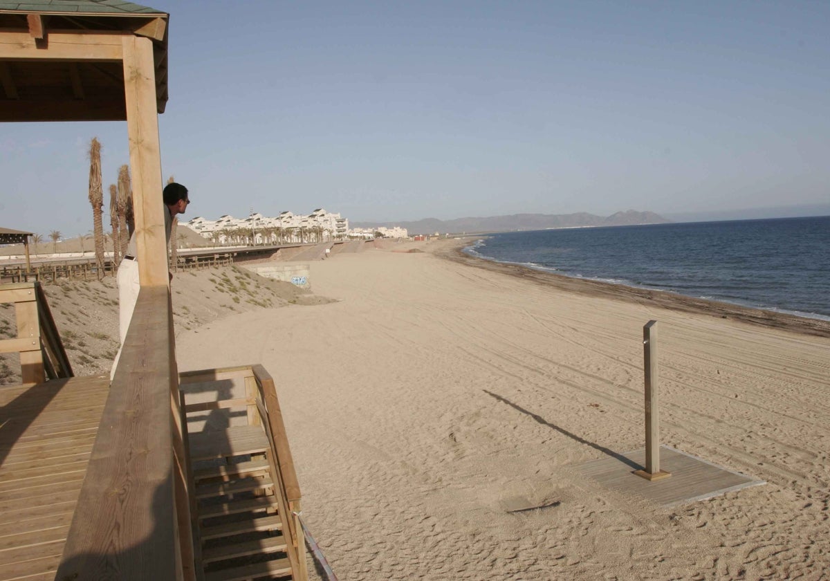 La playa del Toyo en el barrio del Retamar