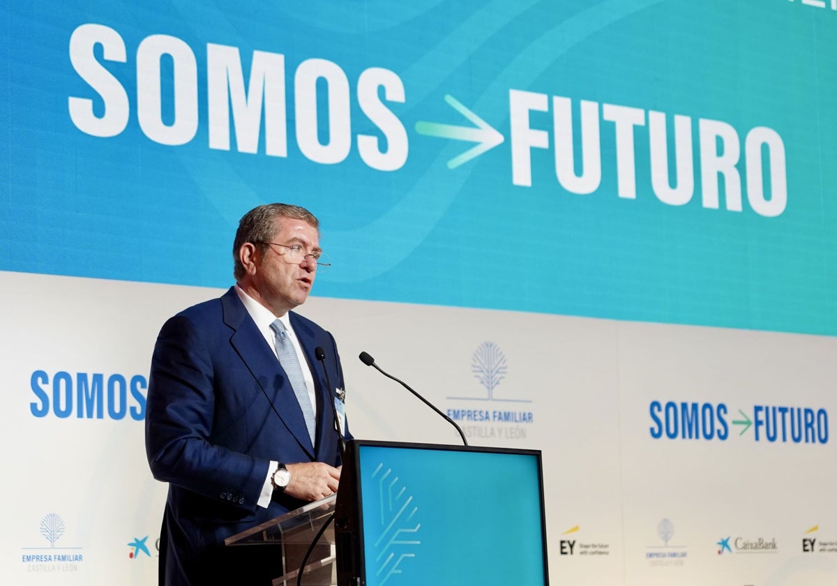 El presidente de Empresa Familiar Castilla y León, Isidoro Alanís en el último Congreso regional de la organización