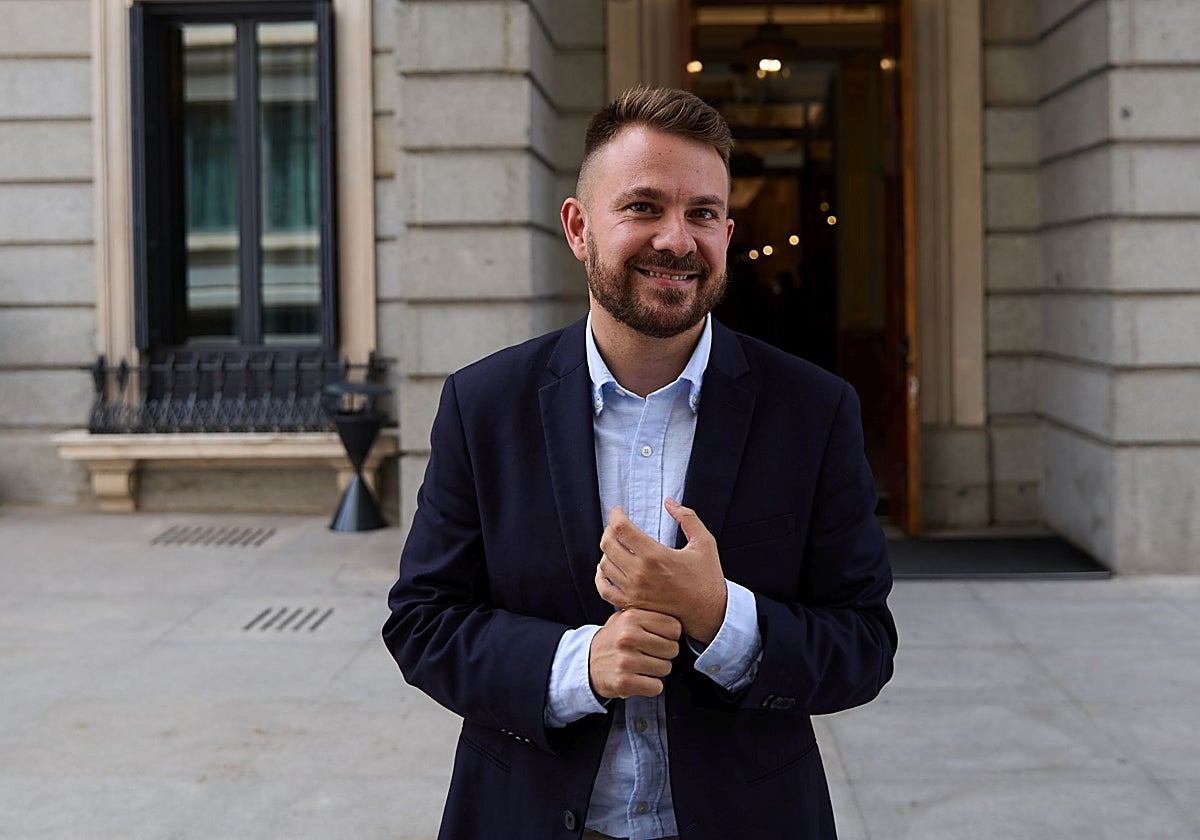 Imagen del diputado de Compromís Alberto Ibañez, este martes, en el Congreso de los Diputados