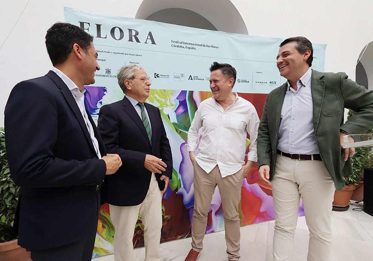 Leopoldo Izquierdo, Salvador Fuentes, Juan Ceña y José María Bellido, en la presentación