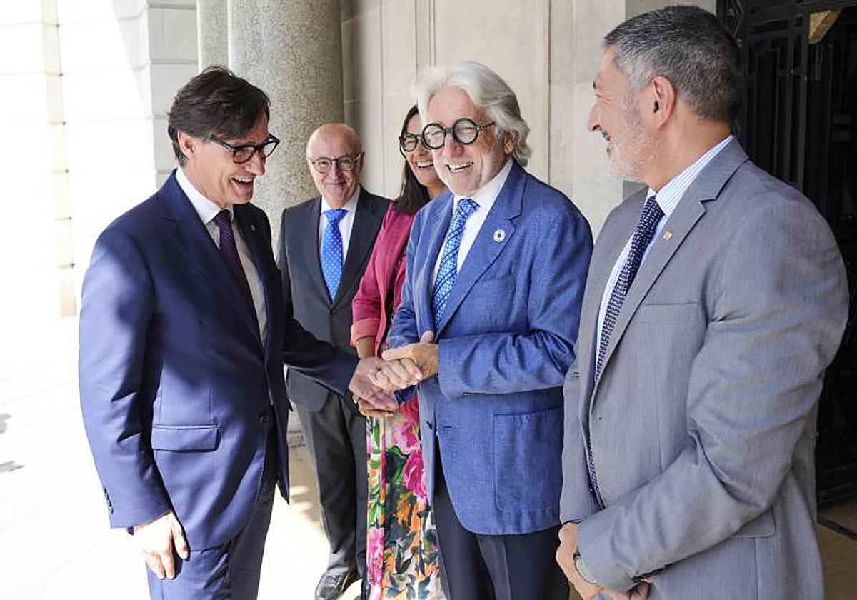 Illa, con el presidente de Fomentoy el consejero catalán de Empresa