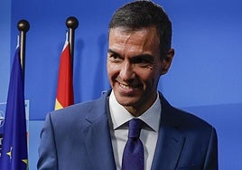 Una 'fan' de Pedro Sánchez irrumpe en la rueda de prensa de la OTAN: «¡No te rindas, te queremos!»