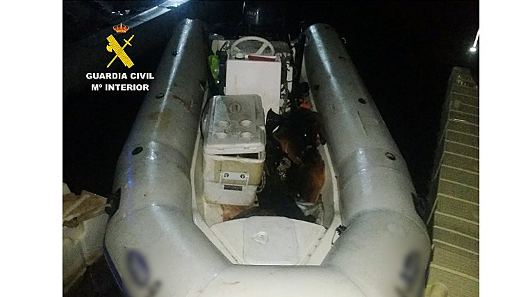 Lancha rastreada durante la operación de la Guardia Civil