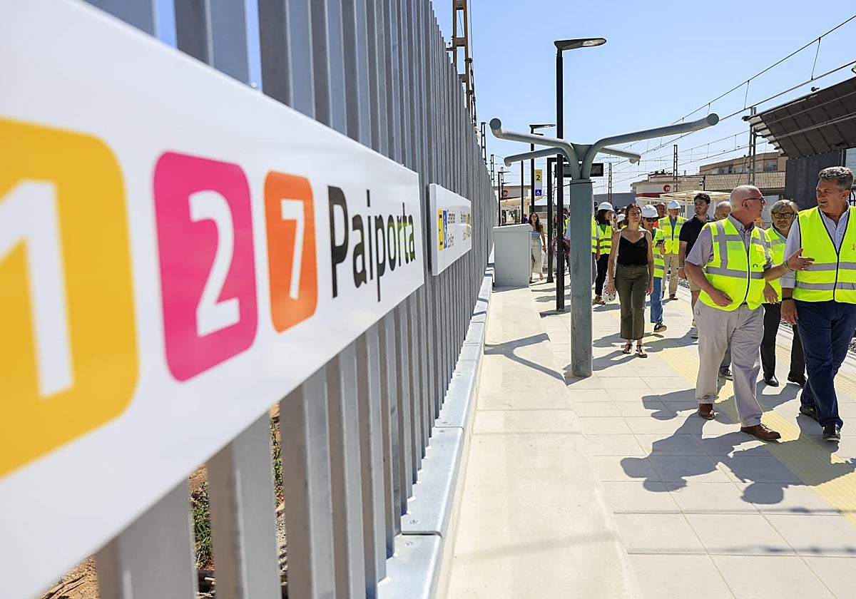 Imagen de la presentación en Paiporta del dispositivo para la reapertura del metro tras la dana del 29-O