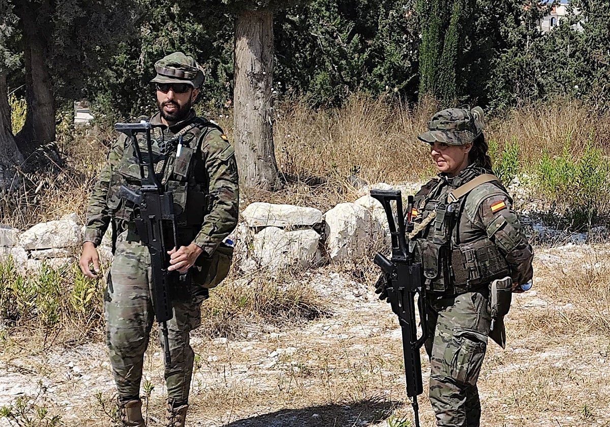 Militares del contingente español en Líbano