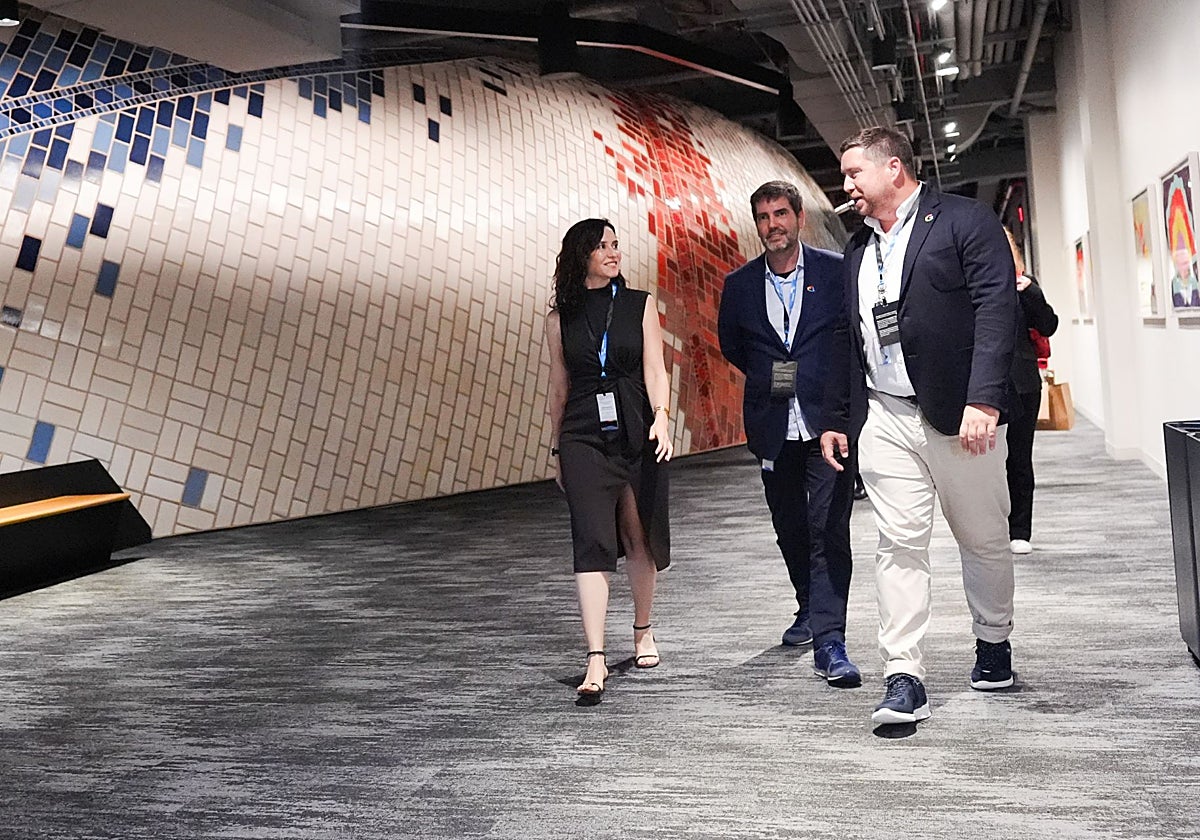 Isabel Díaz Ayuso, durante su visita a la sede de Google en Nueva York