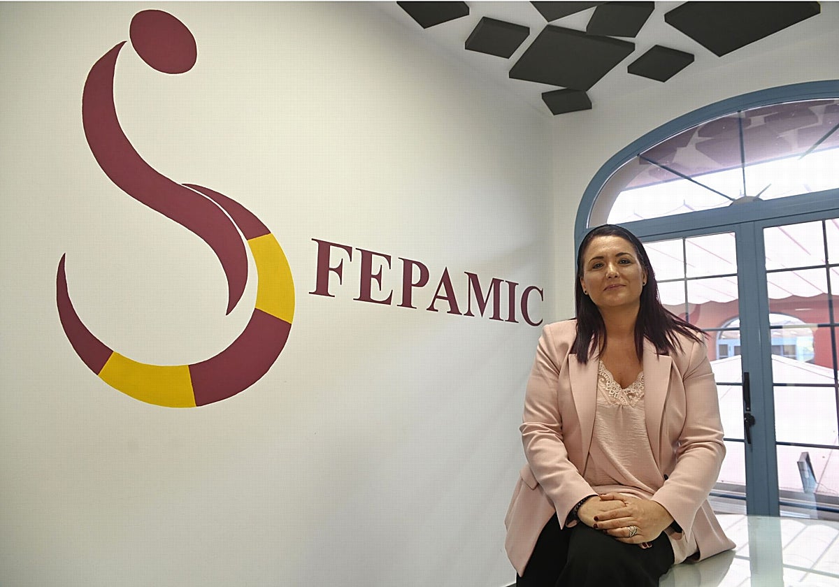 La presidenta de Fepamic, Sara Rodríguez, este jueves en su sede central