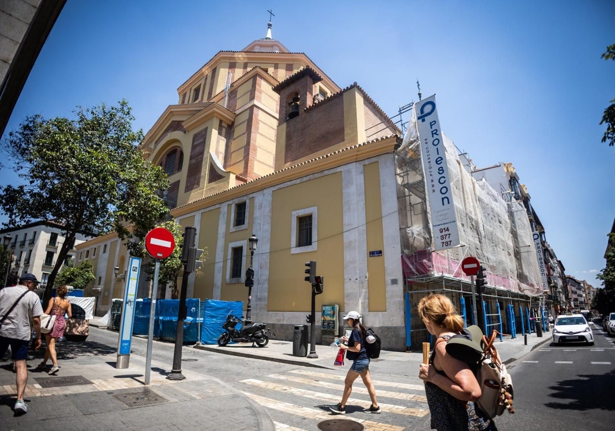 La iglesia de San Sebastián, en Madrid