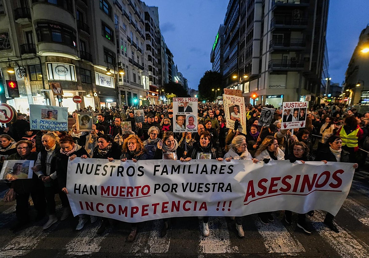 Imagen de archivo de una manifestación contra la gestión de la dana en Valencia