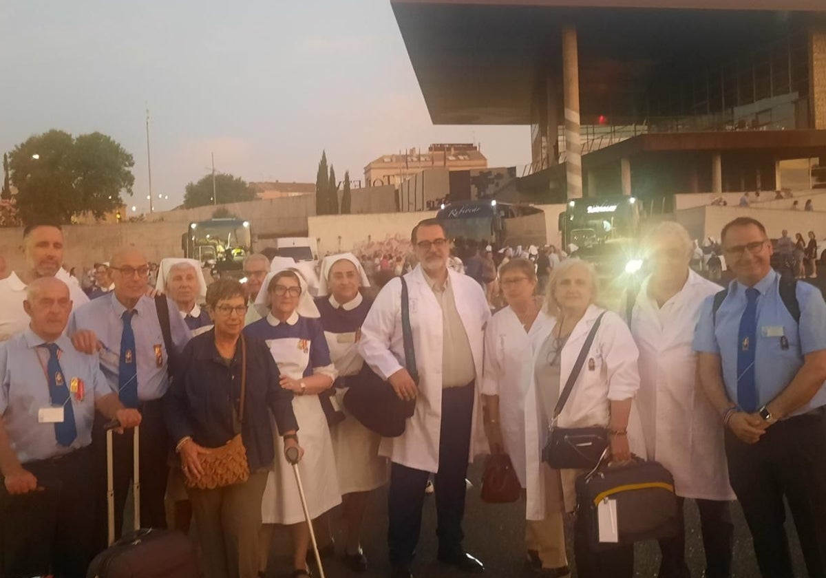 Instantes previos de la salida hacia Francia