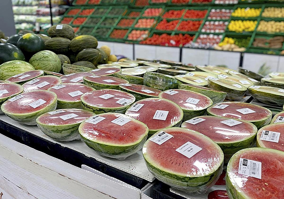 Sandía cortada de origen nacional en Mercadona