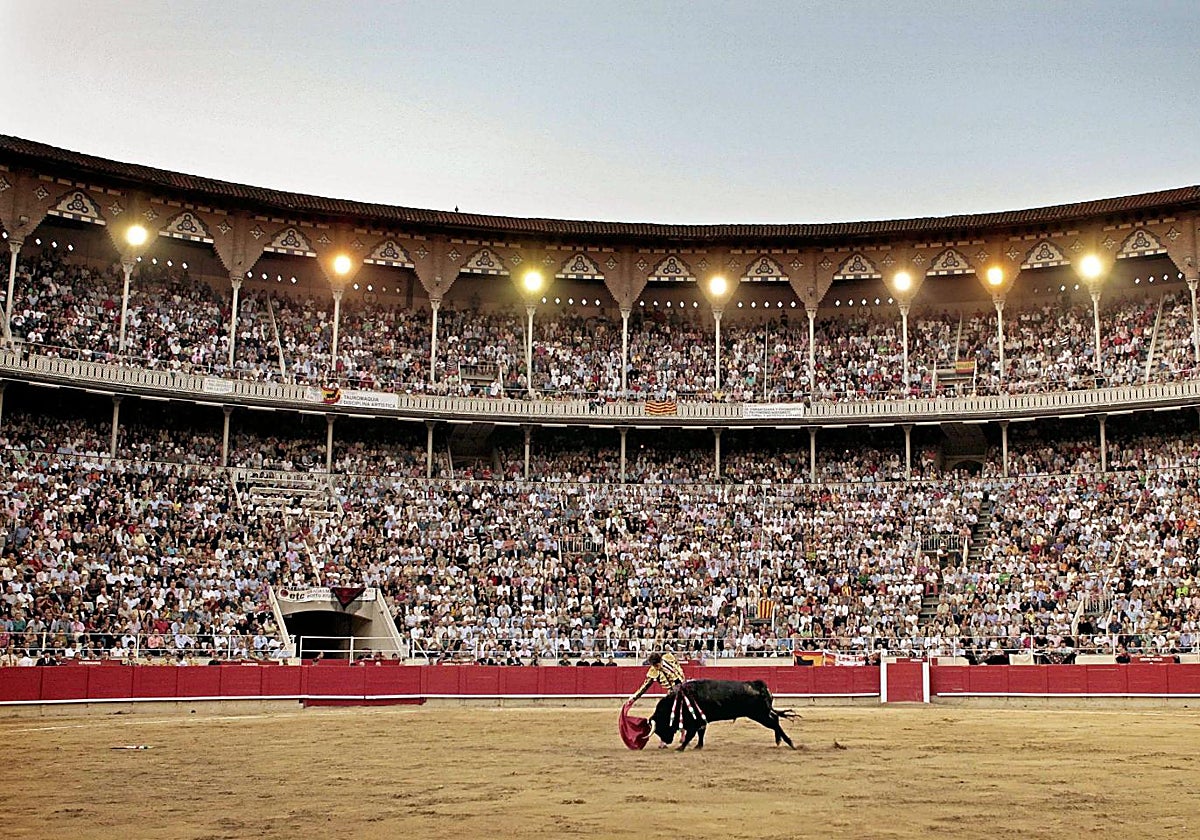 Una de las corridas de toros celebrada en La Monumental de Barcelona