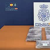 Le pararon por ir usando el móvil conduciendo y encontraron 7 ladrillos de cocaína en el coche
