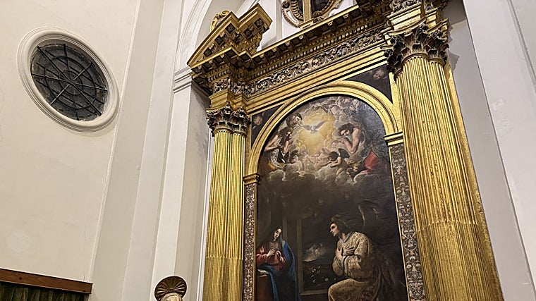 El taller de restauración de pintura del Museo del Prado ha intervenido en 'La Anunciación' de Eugenio Cajés, siglo XVII