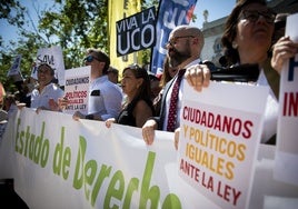 Jueces y fiscales, en la concentración ante el Tribunal Supremo el sábado pasado