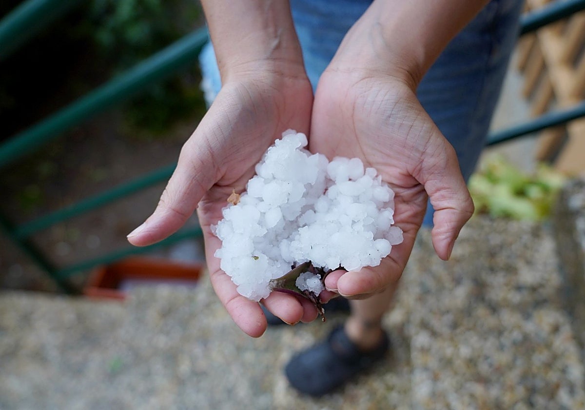 Granizo en Medina de Rioseco (Valladolid)