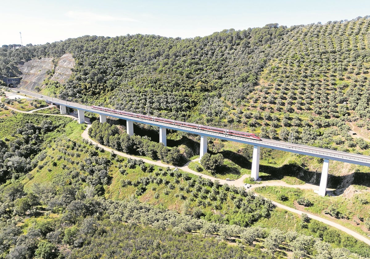 Foto de Adif de las obras en el corredor andaluz