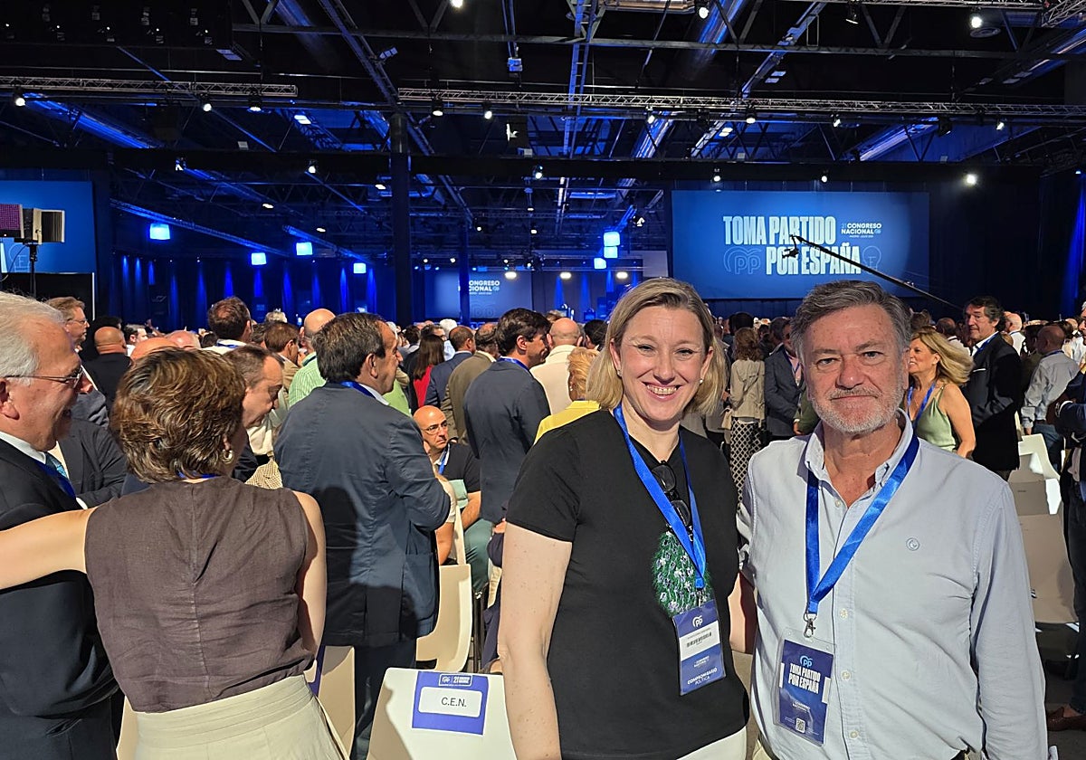 Isabel Blanco y Francisco Vázquez, este domingo en la clausura del Congreso Nacional del PP