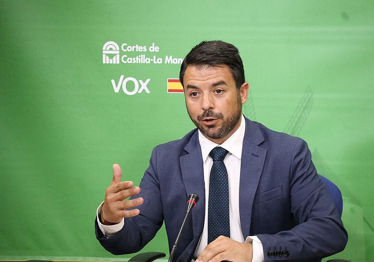 Iván Sánchez, portavoz de Vox en las Cortes de Castilla-La Mancha