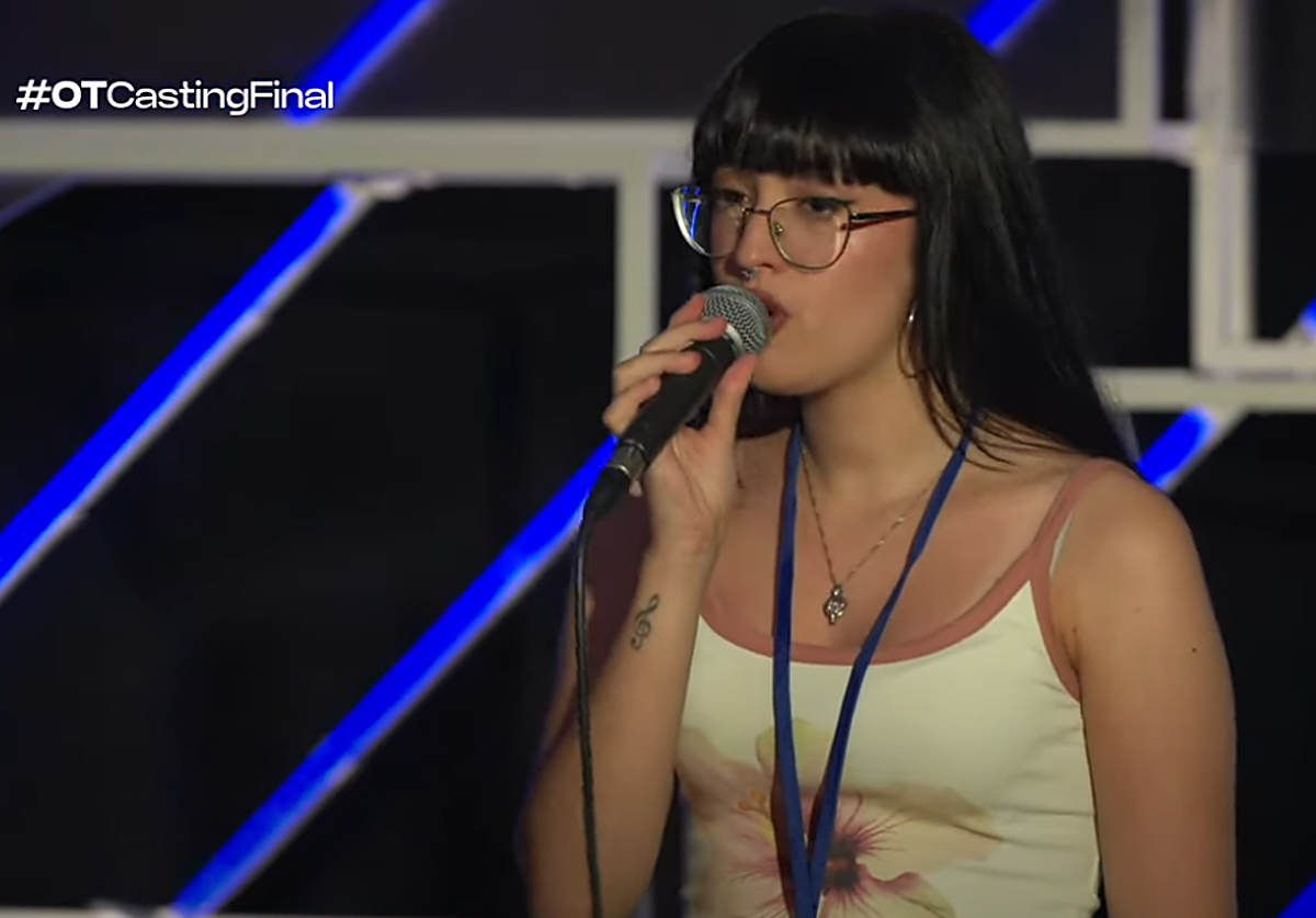 Irene Molina en uno de los momentos del casting final de OT 2025