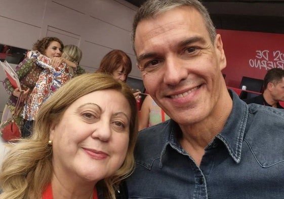 María Iglesias y Pedro Sánchez, fotografiados juntos en el Comité Federal del PSOE del pasado sábado