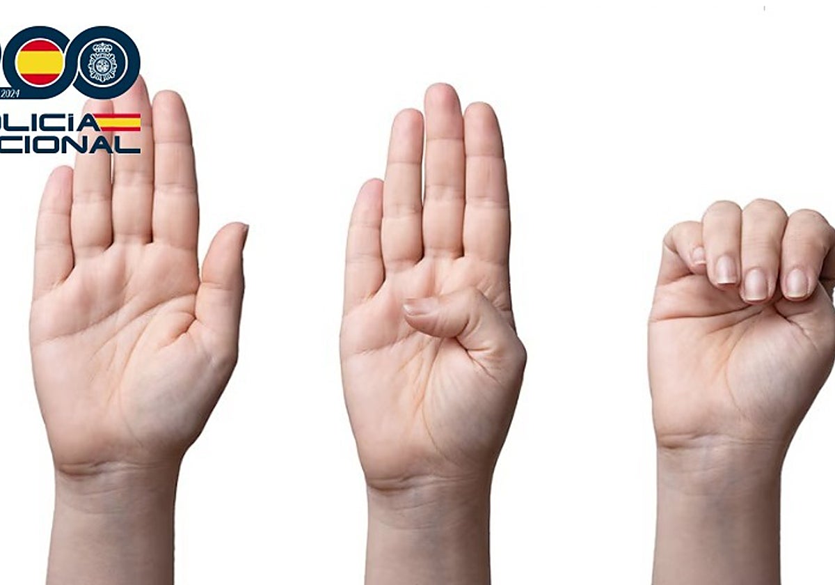 Señal internacional de auxilio ante maltrato o agresión sexual