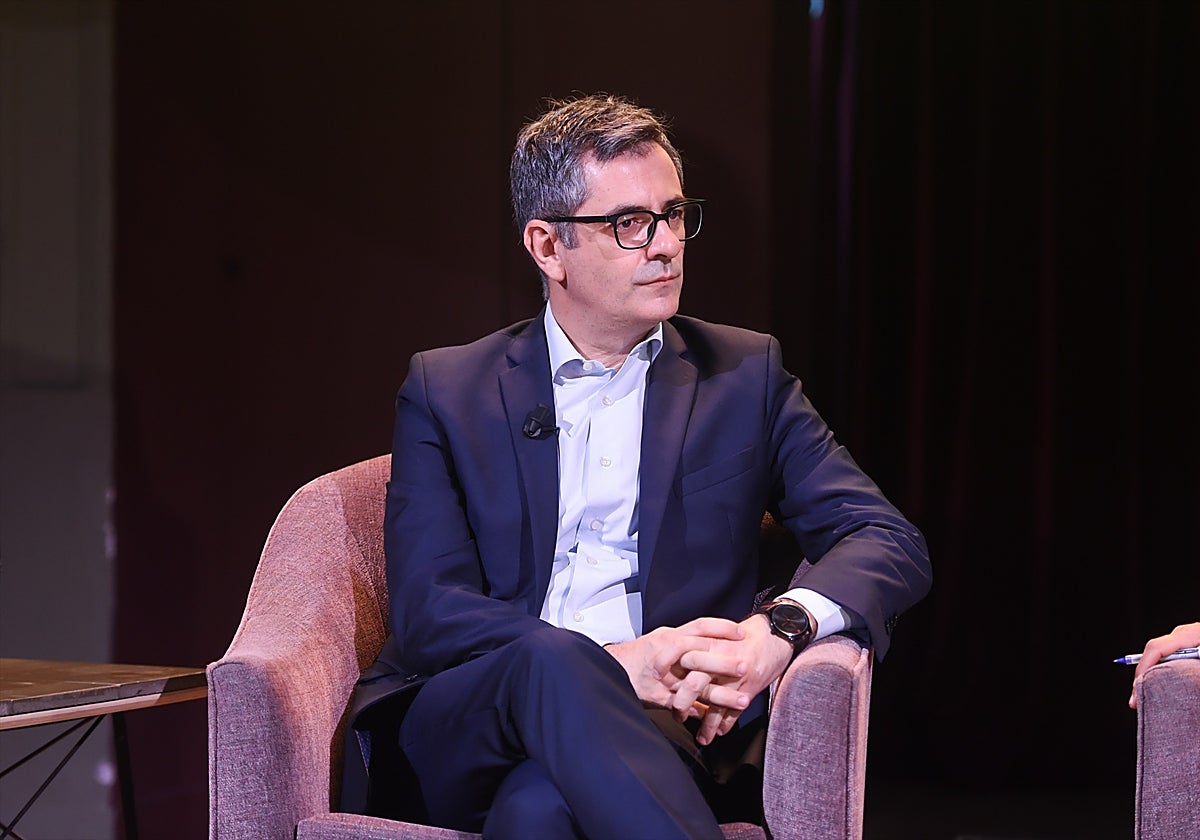 El ministro de Justicia, Félix Bolaños, ayer en los desayunos del Ateneo de Madrid