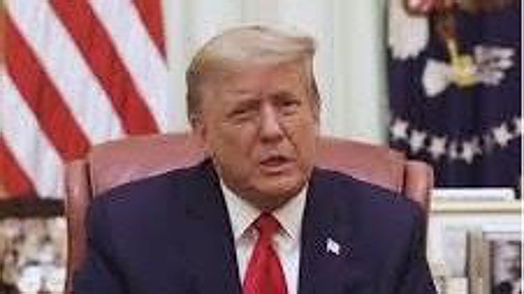 «Trump contando su versión del cuento de los tres cerditos en el despacho Oval»